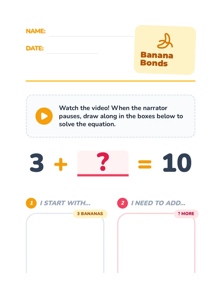Banana Bonds Worksheet