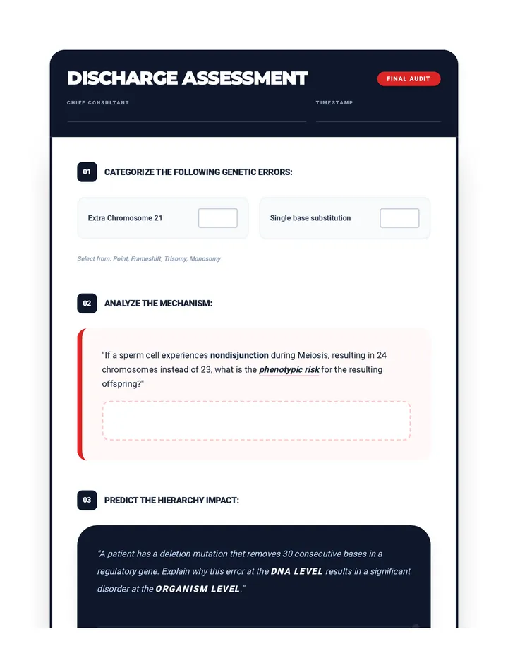 Discharge Assessment Ticket