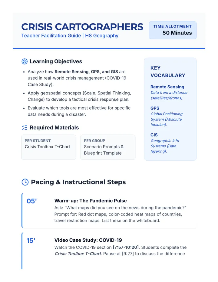 Crisis Cartographers Teacher Guide