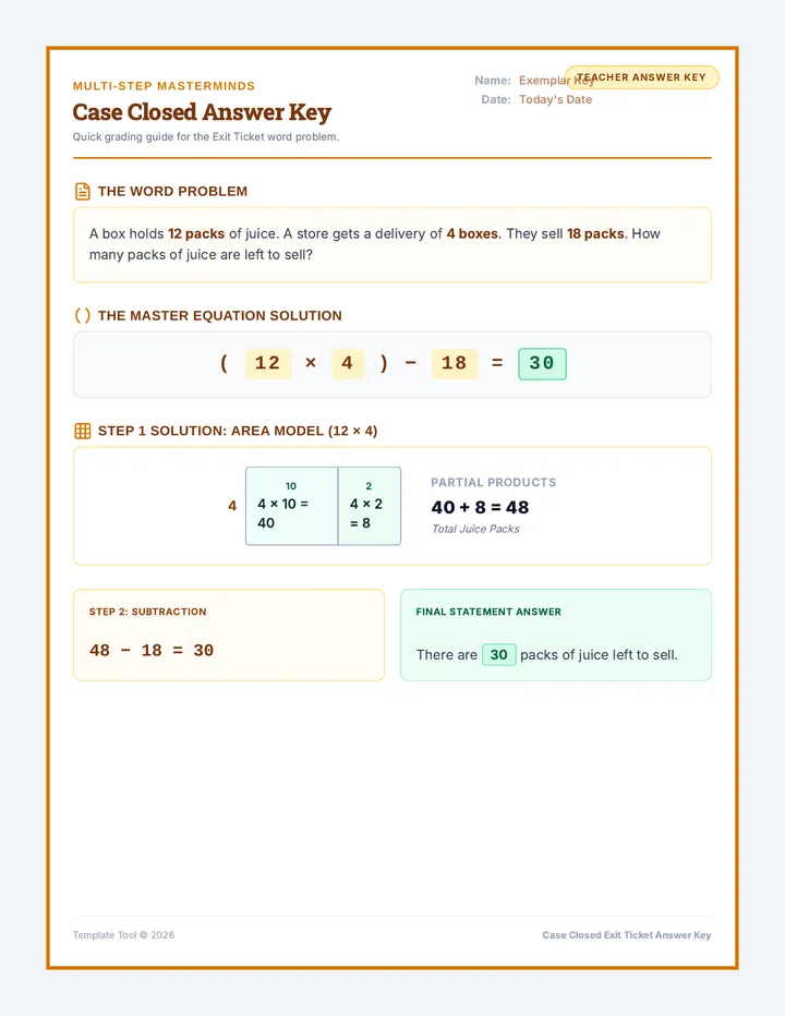 Case Closed Answer Key