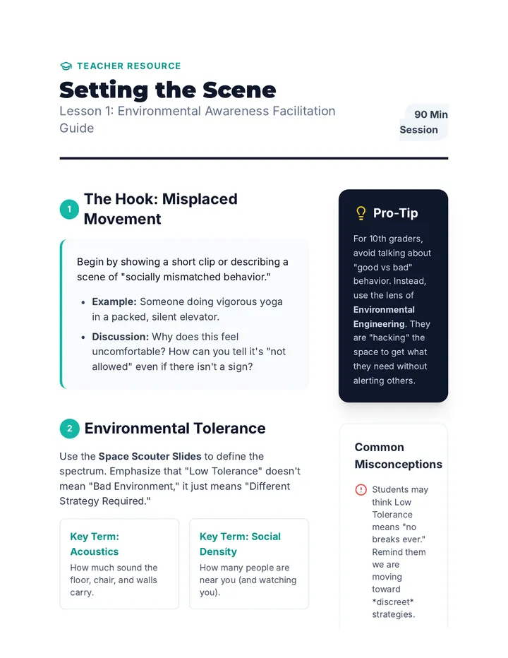 Setting the Scene Teacher Guide