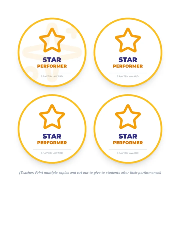 Performer Star Badge