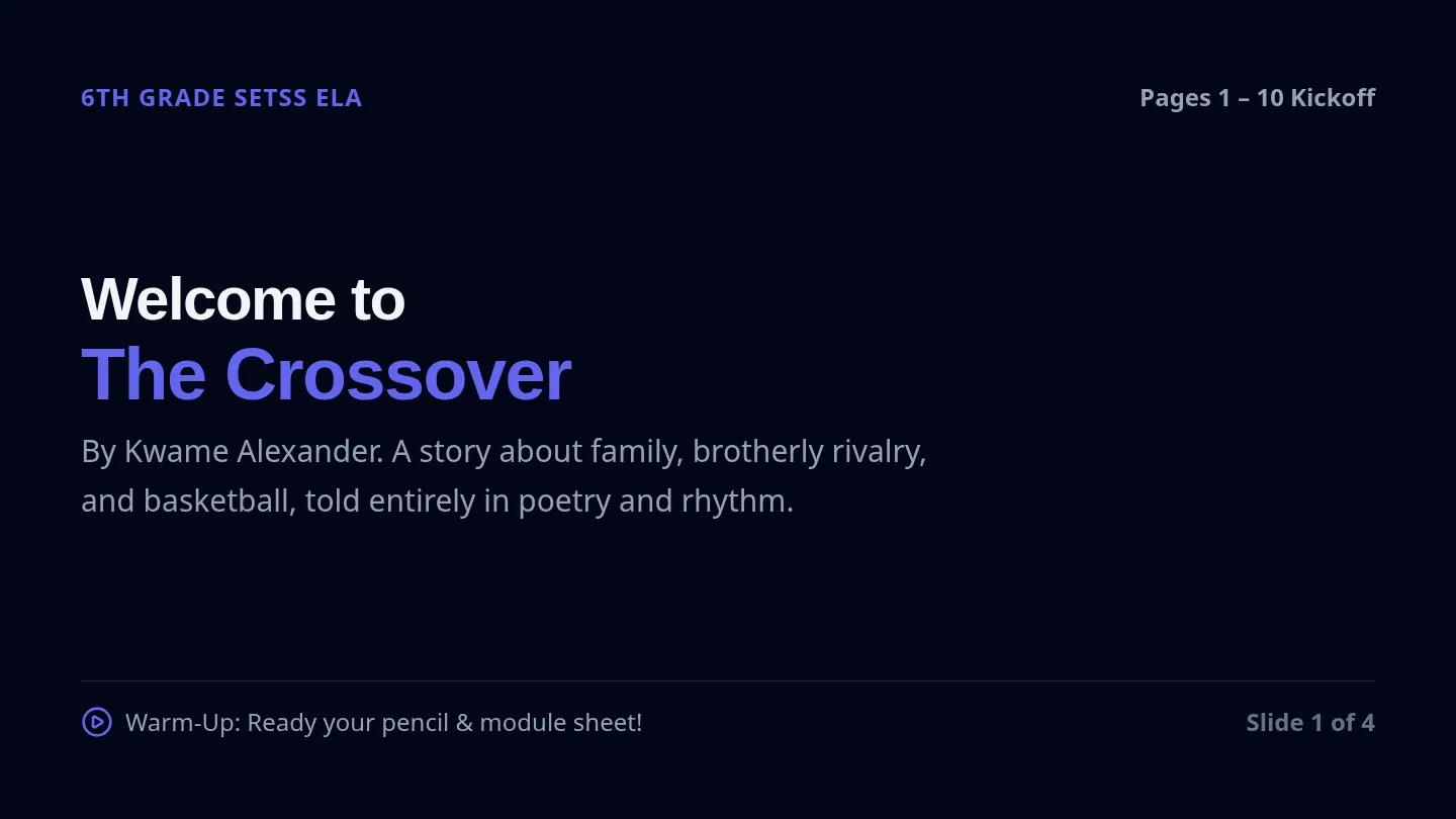 Crossover Kickoff Slides