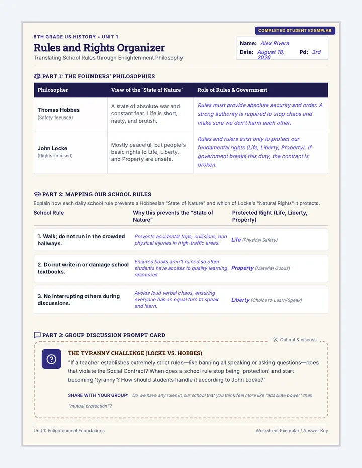 Rules and Rights Student Sample