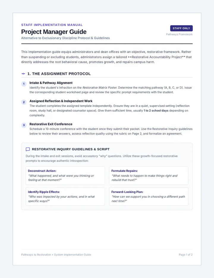 Project Manager Guide