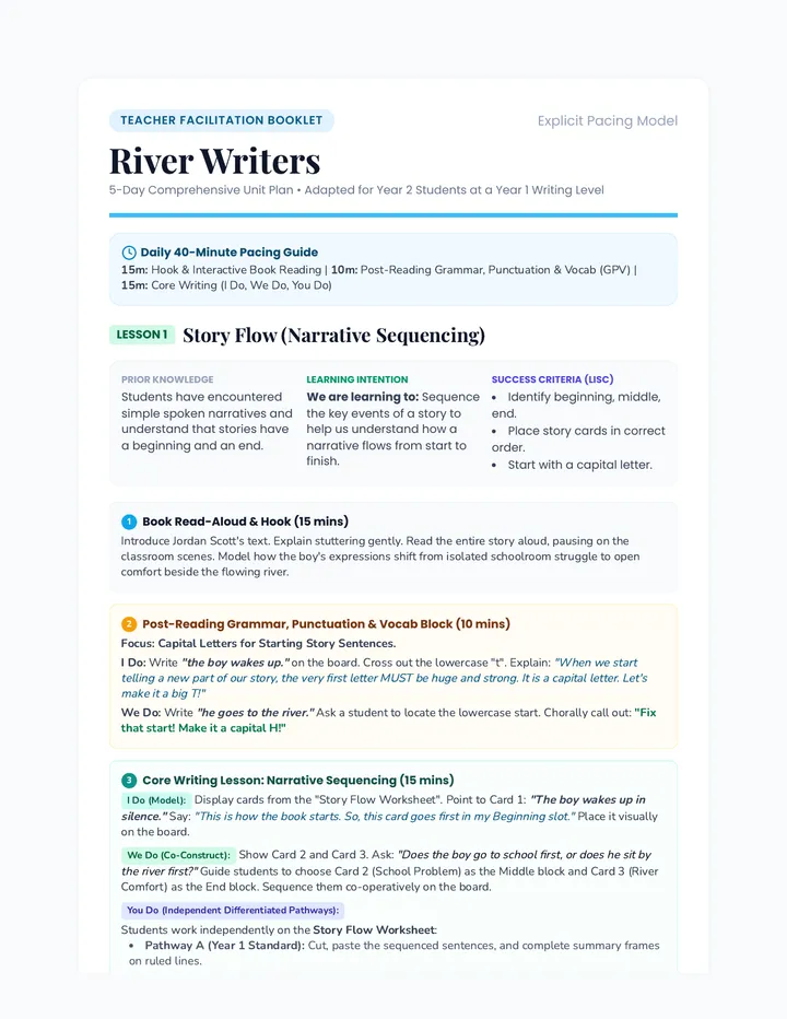 River Writers Teacher Guides