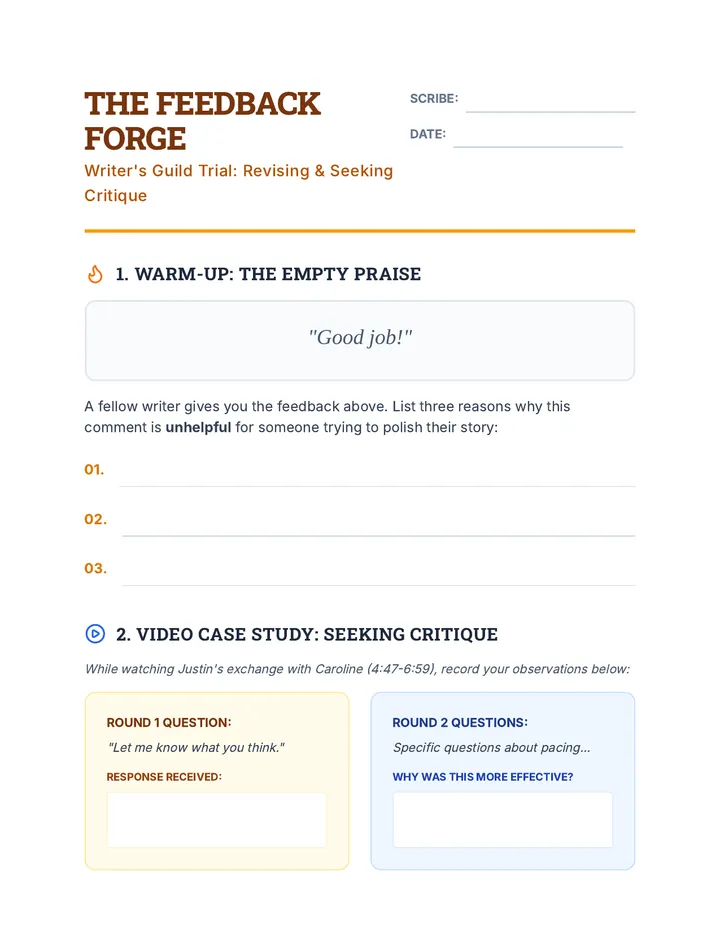 Feedback Forge Worksheet