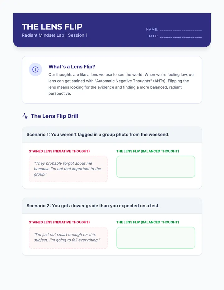 Lens Flip Worksheet