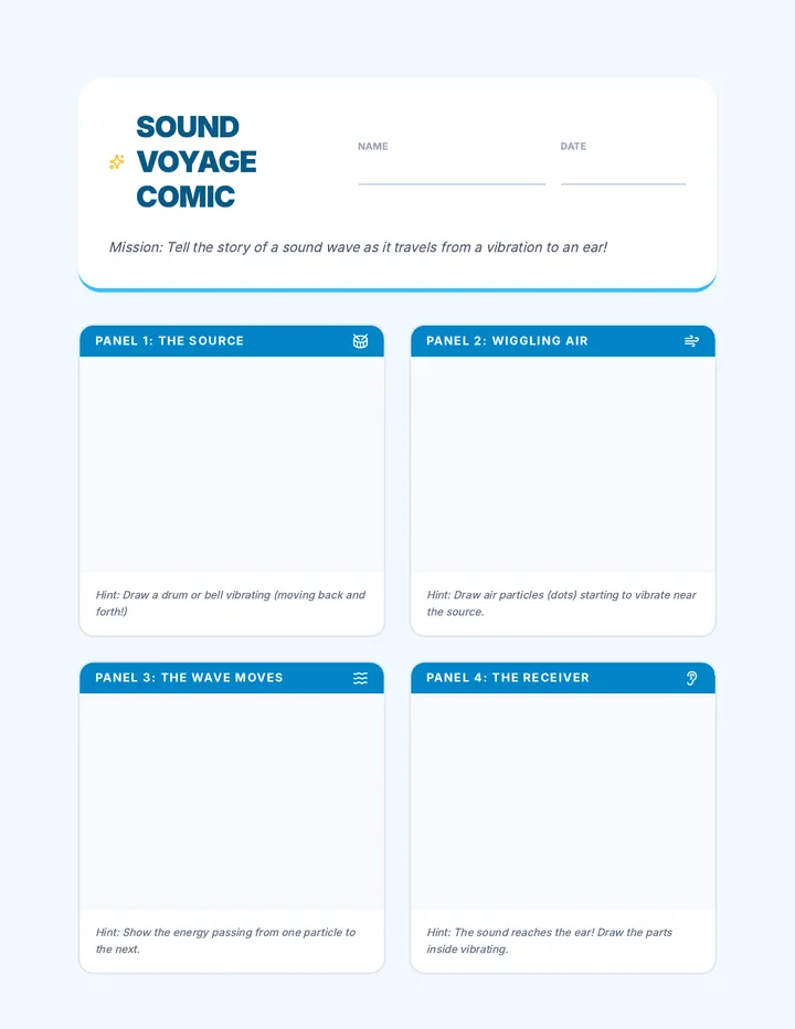 Sound Voyage Comic Worksheet