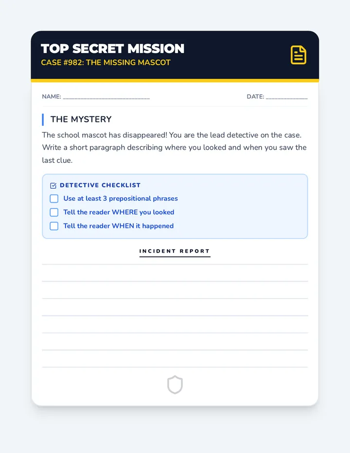 Detective Case Prompt