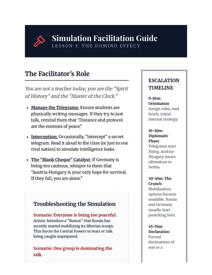 Simulation Facilitation Guide