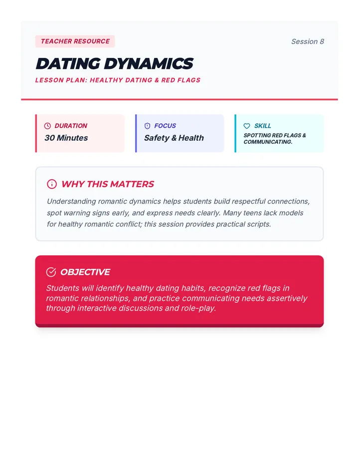 Dating Lesson Plan