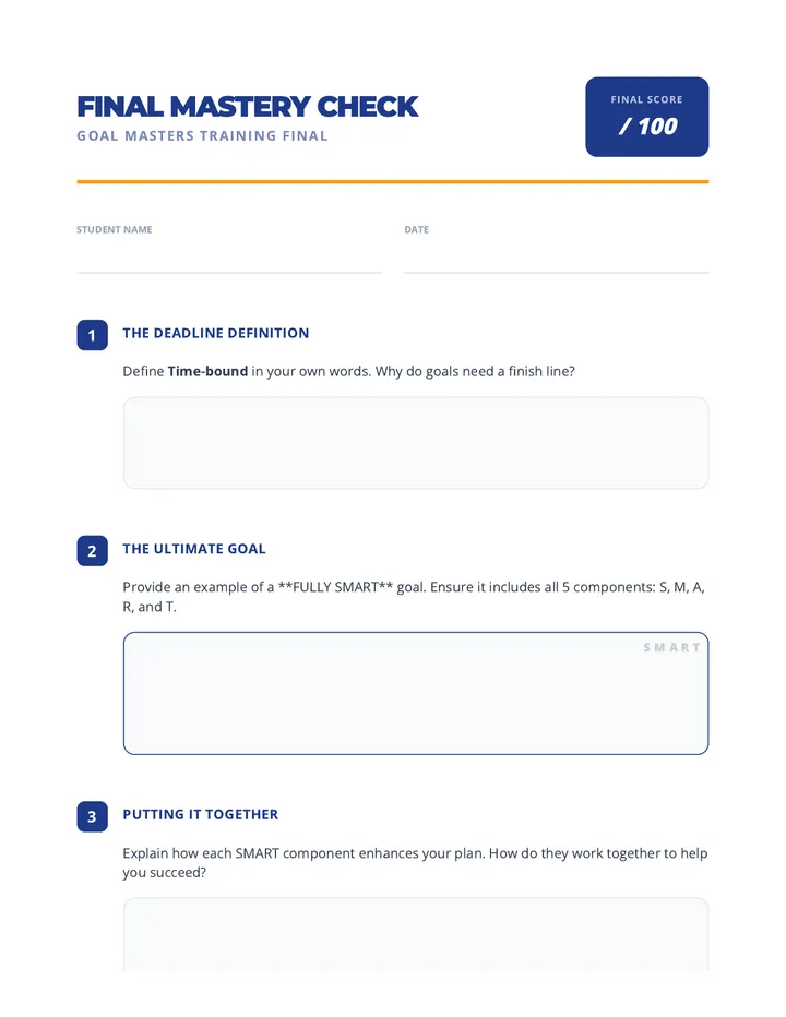 Goal Mastery Check S3 Document
