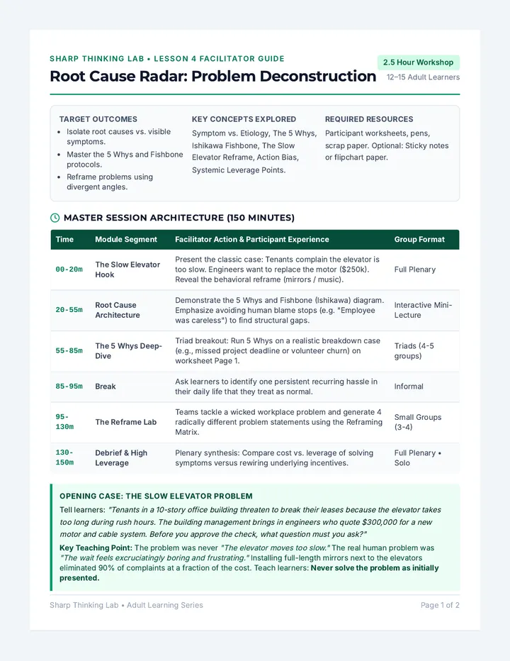Root Cause Radar Facilitator Guide