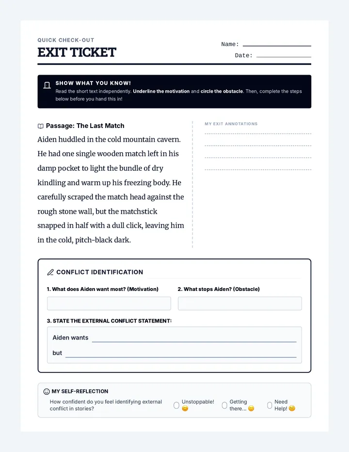 Conflict Codex Exit Ticket