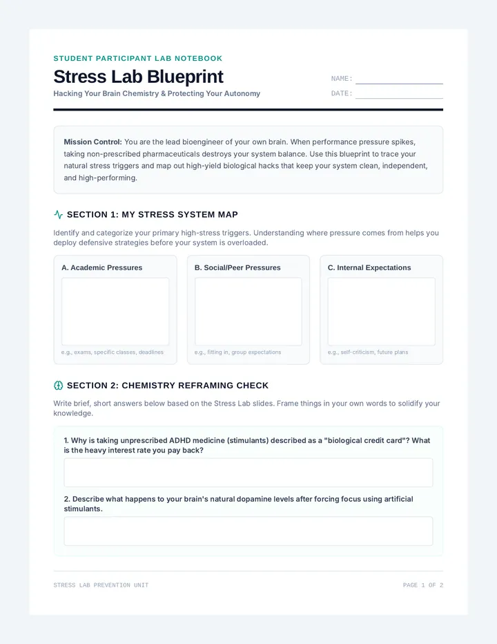 Stress Lab Challenge Sheet