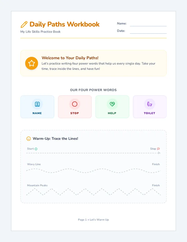 Daily Paths Workbook