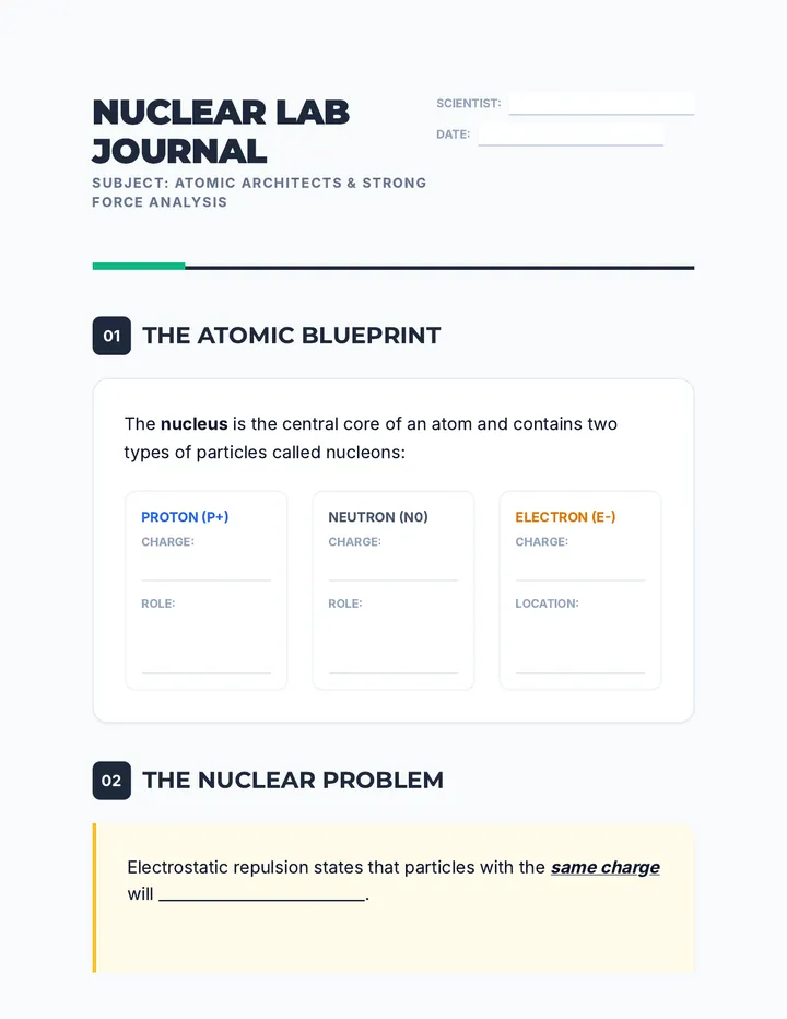 Nuclear Lab Journal Notes