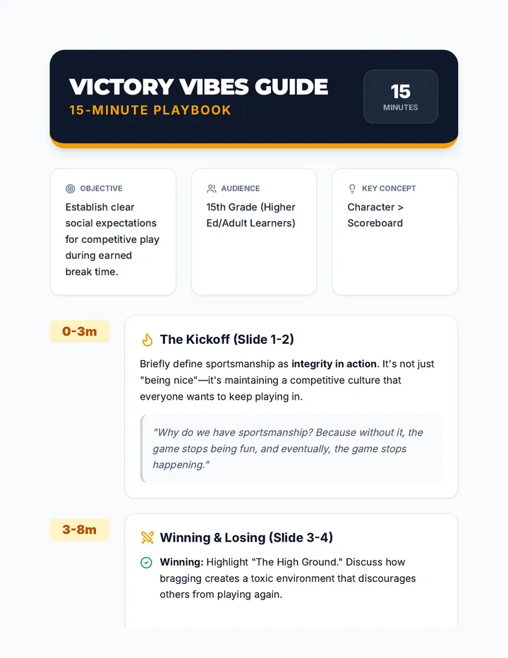 Victory Vibes Teacher Guide