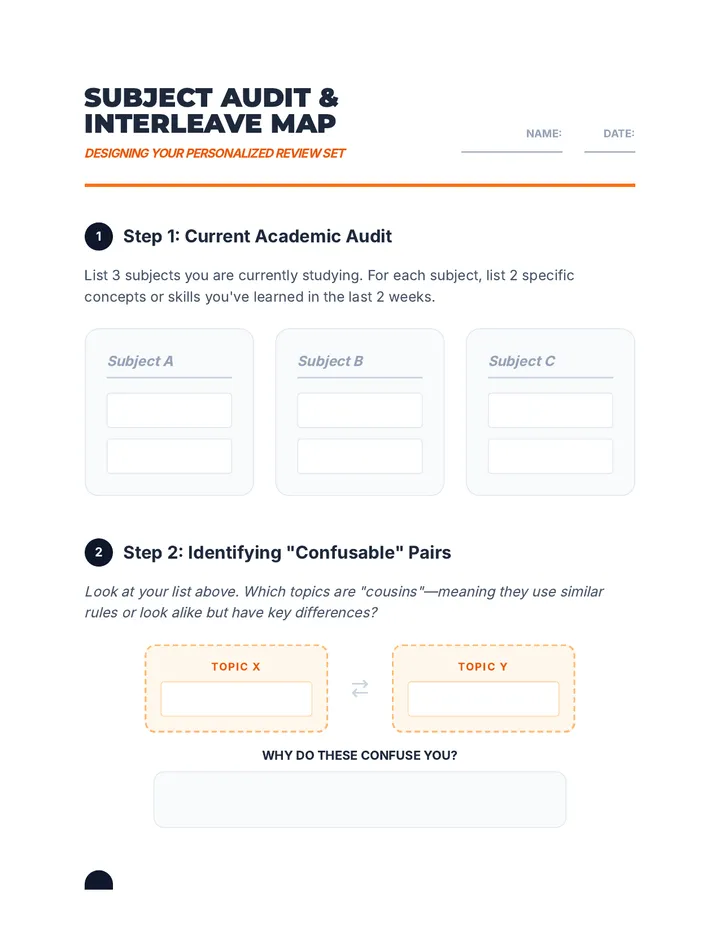 Interleave Map Worksheet