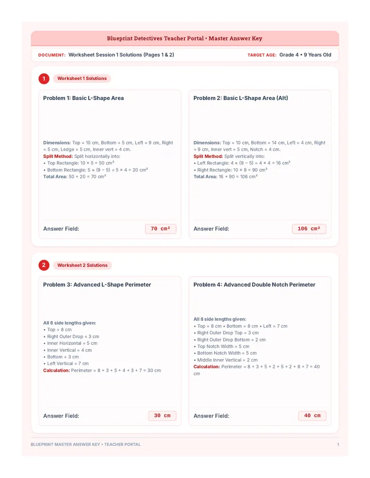 Blueprint Master Answer Key