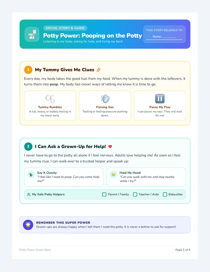 Potty Power Social Story