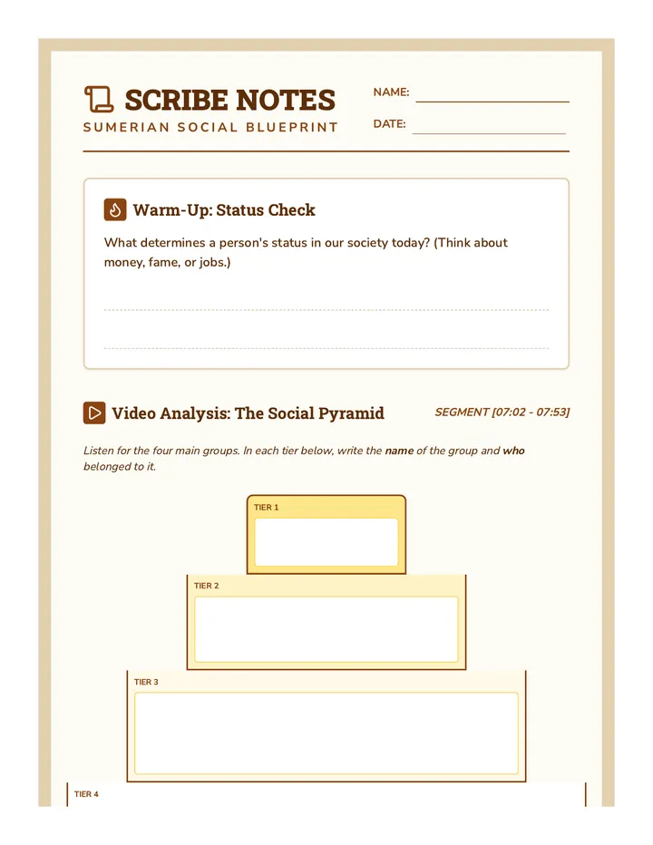 Scribe Notes Worksheet