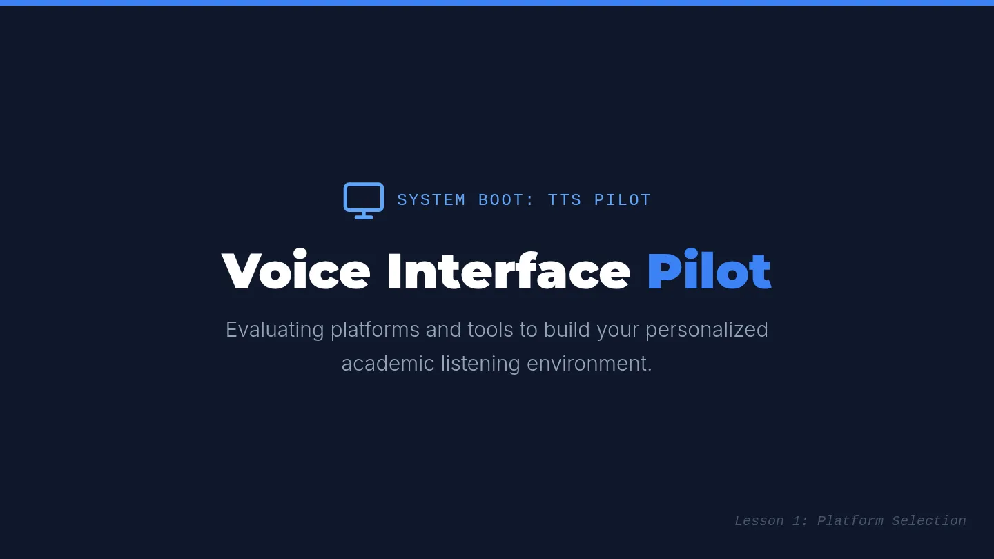 Voice Interface Pilot Slides