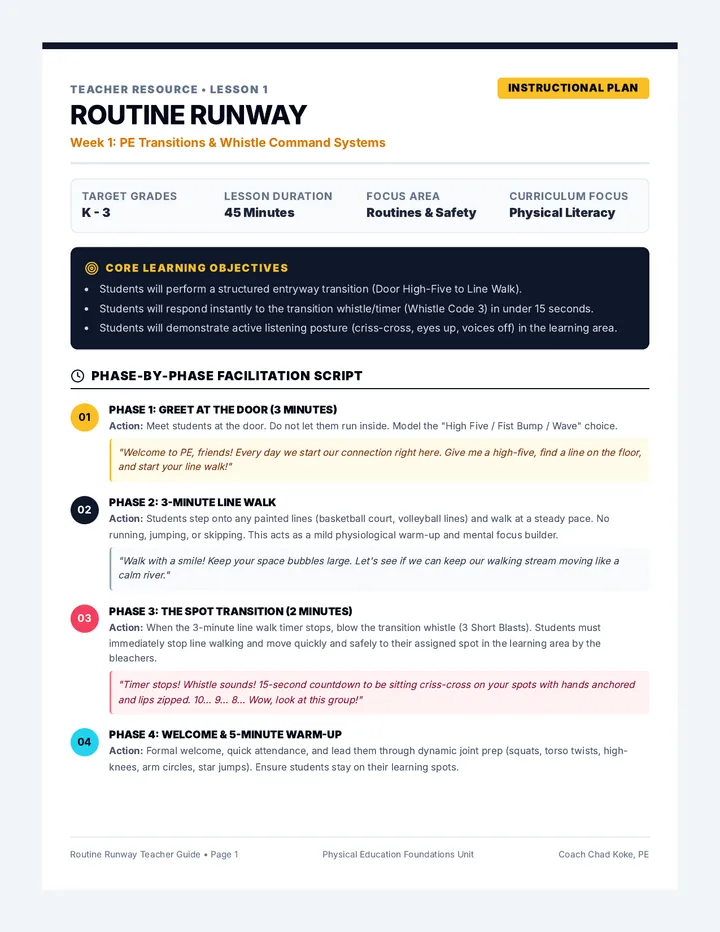 Routine Runway Teacher Guide