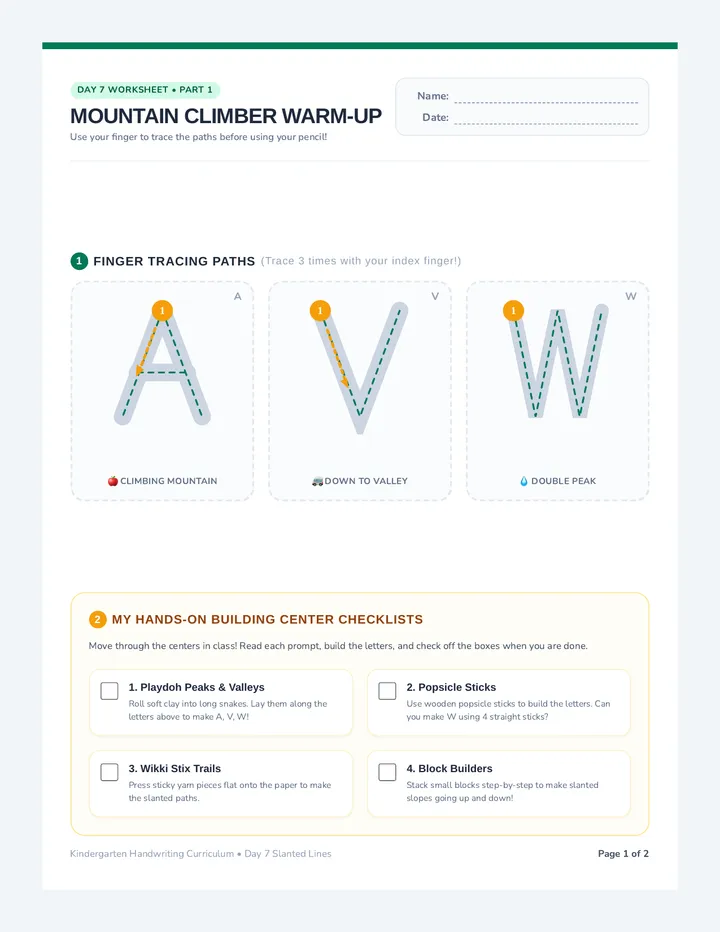 Slanted Slopes Worksheets