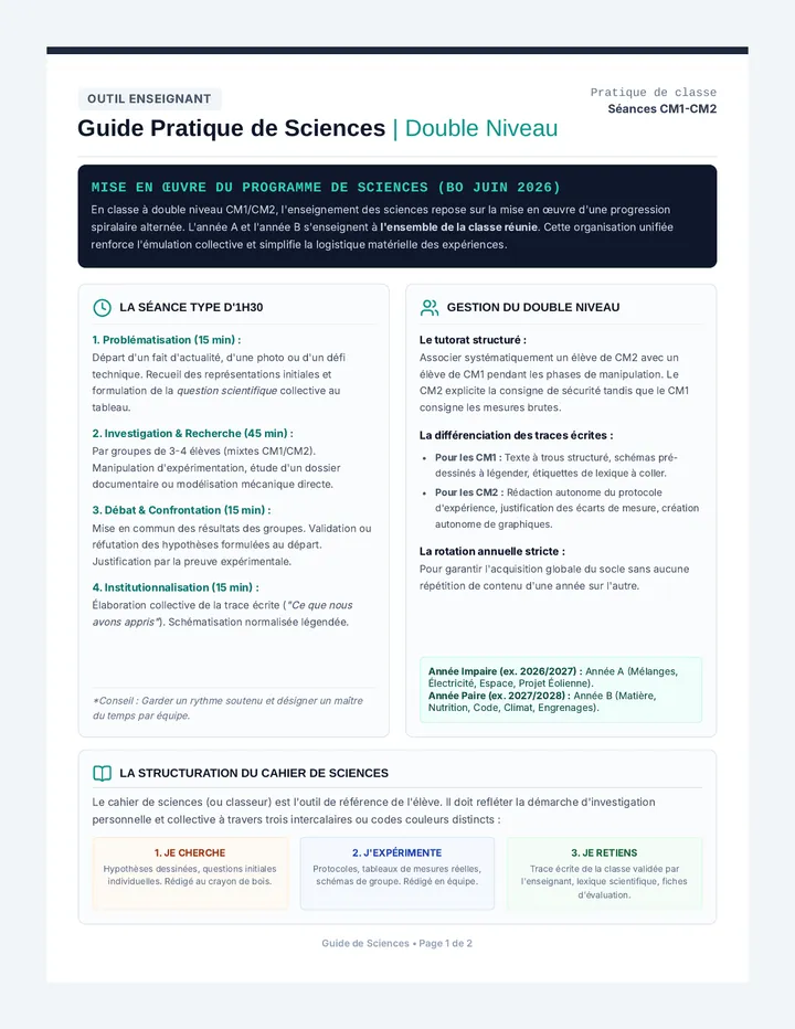Sciences Guide Méthodologique