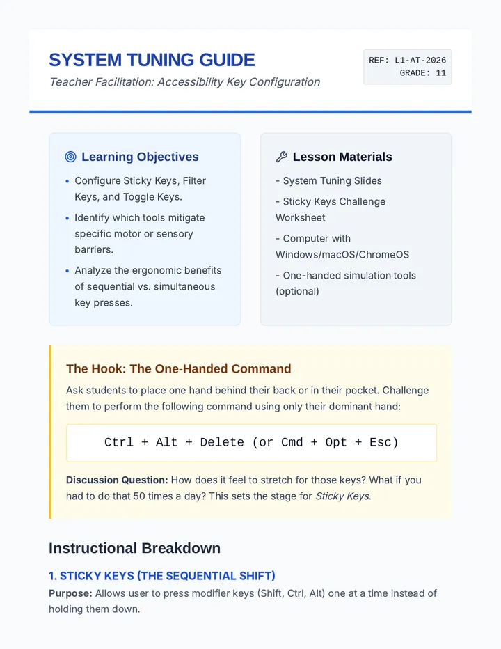 System Tuning Teacher Guide