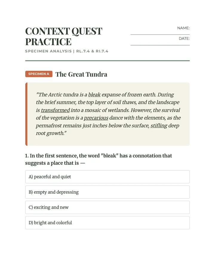 Context Quest Practice