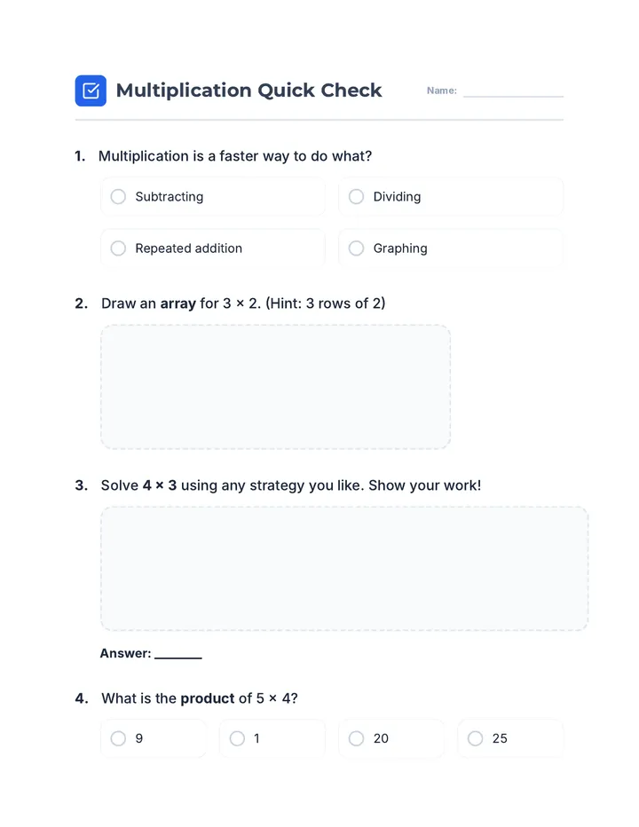 Multiplication Quiz