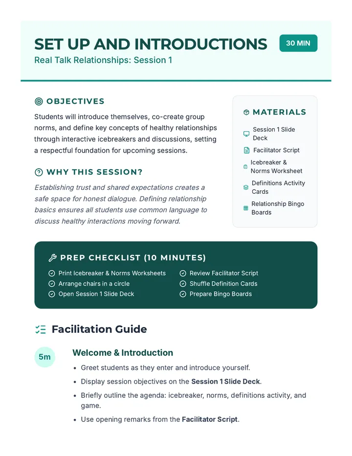 Session 1 Lesson Plan
