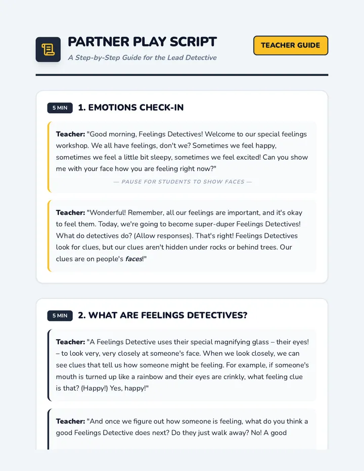 Partner Play Script