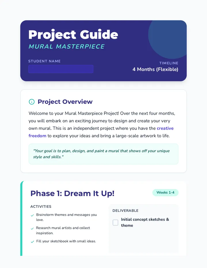 Mural Masterpiece Project Guide