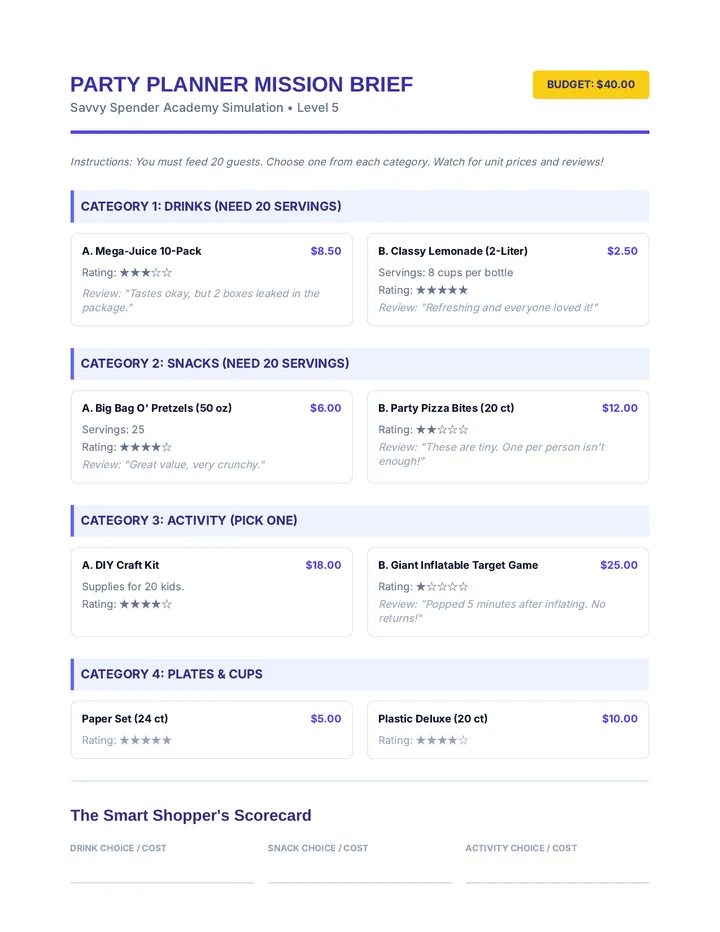 Party Planner Mission Brief