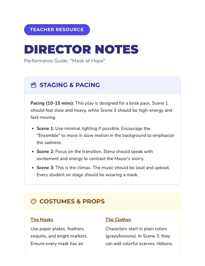 Director Notes Guide