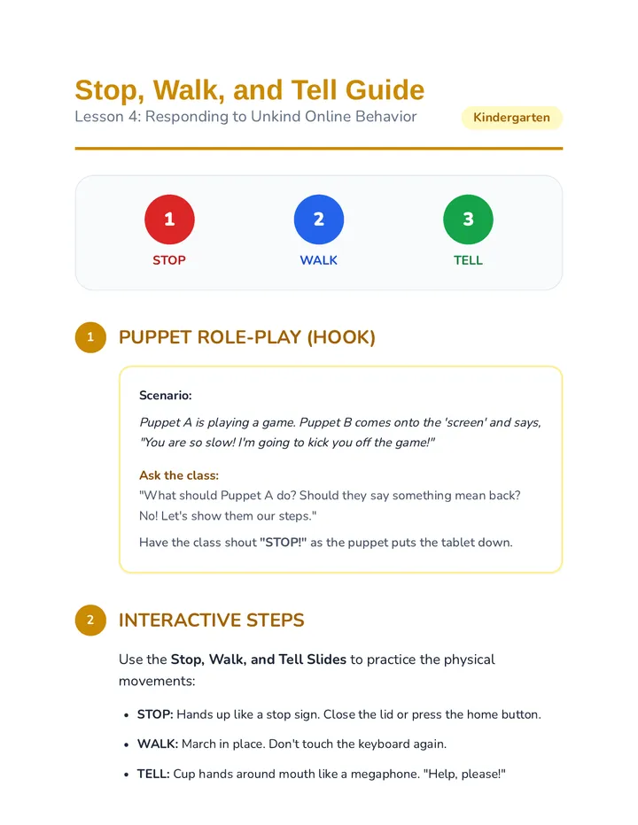 Stop Walk and Tell Teacher Guide