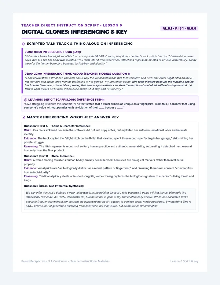 Digital Clones Teacher Script