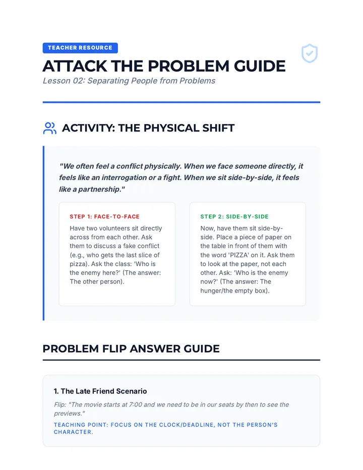 Attack Problem Teacher Guide