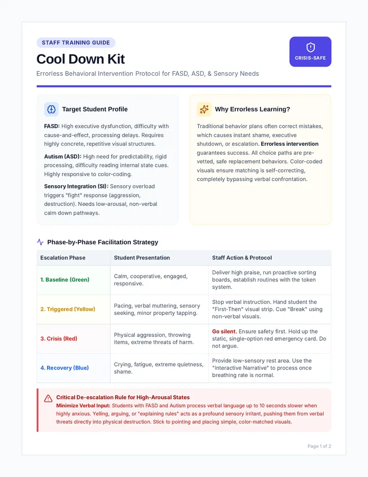 Cool Down Staff Guide