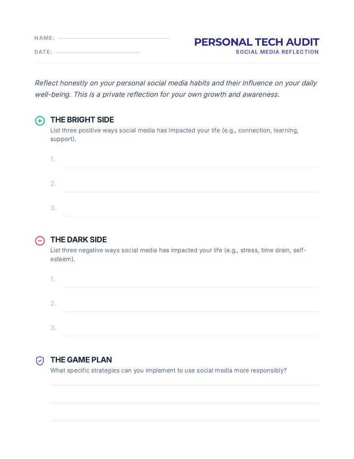Digital Audit Worksheet