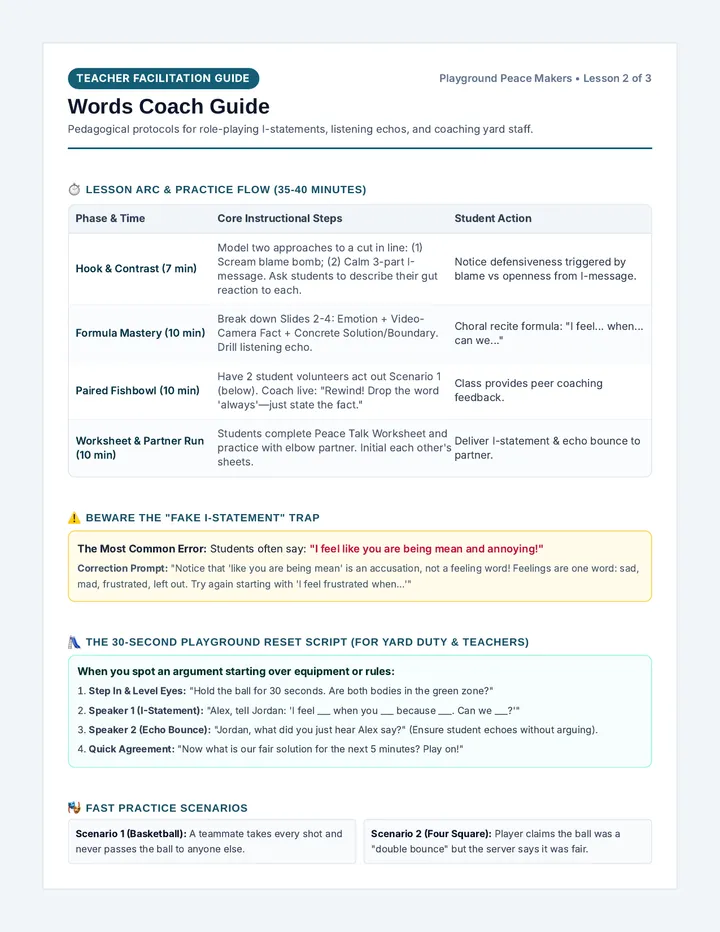 Words Coach Guide