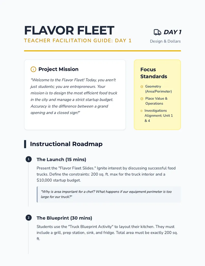 Flavor Fleet Teacher Guide Day 1