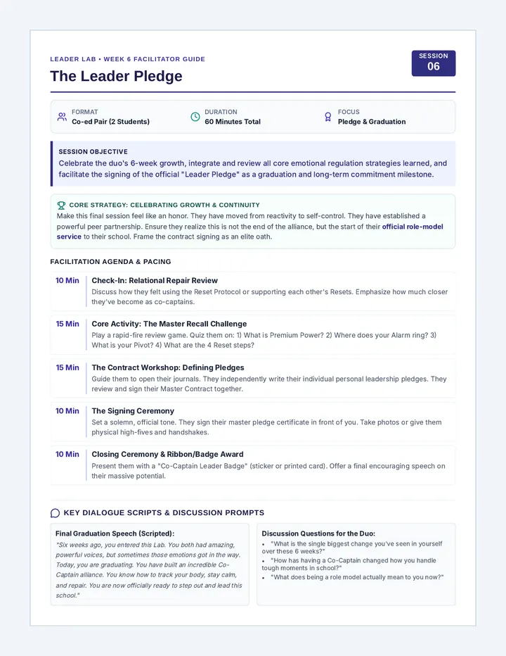 Leader Pledge Facilitator Guide