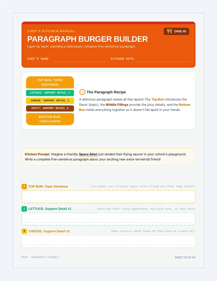 Paragraph Burger Workbook
