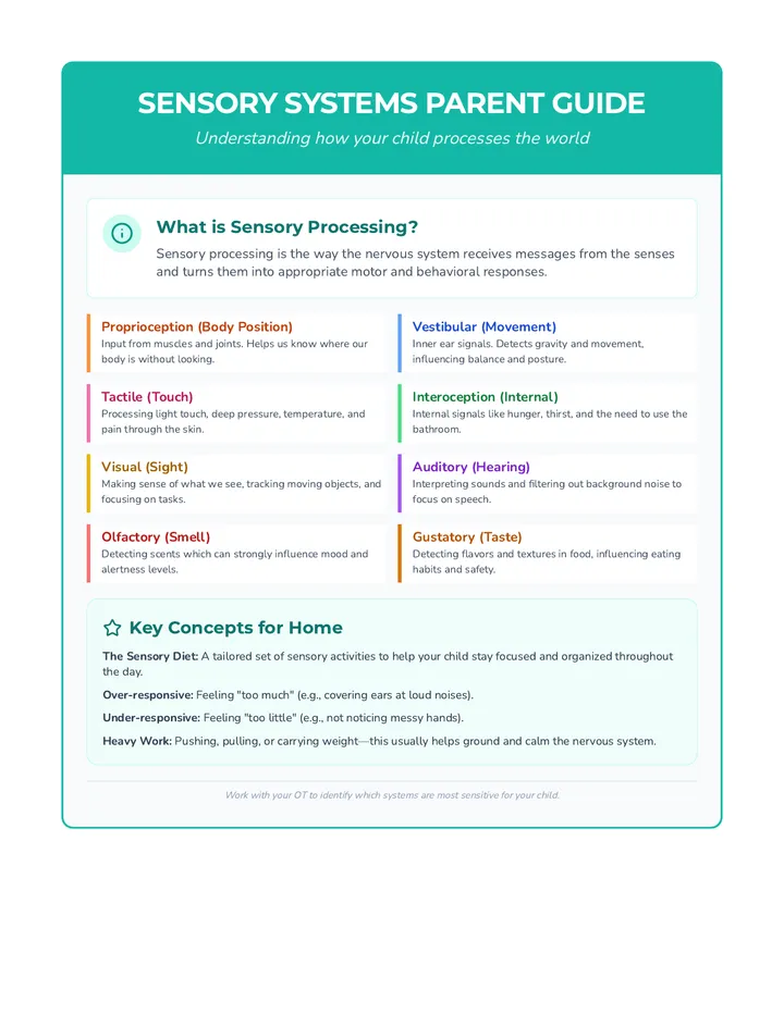 Sensory Systems Parent Guide