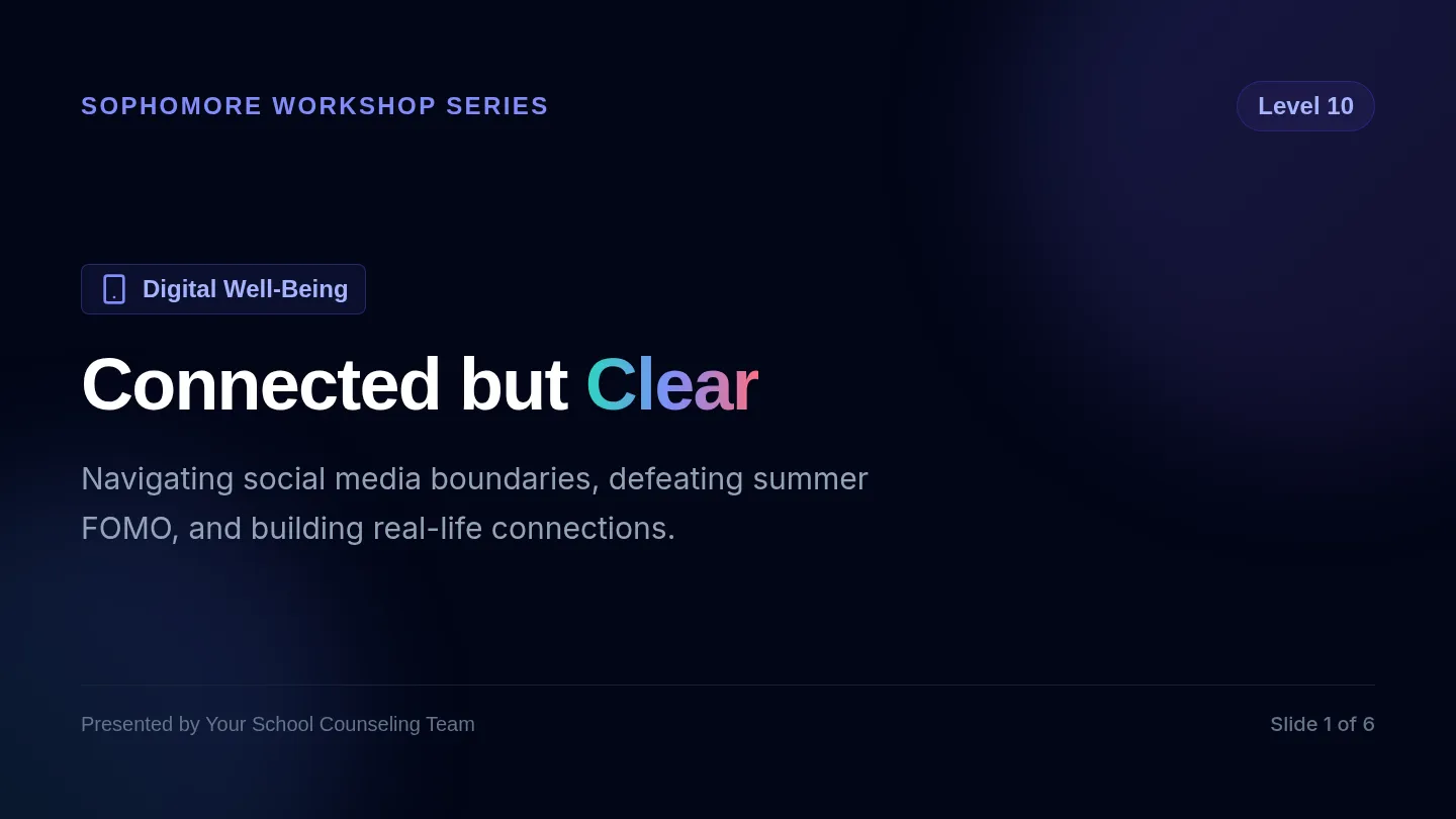 Clear Connection Slides